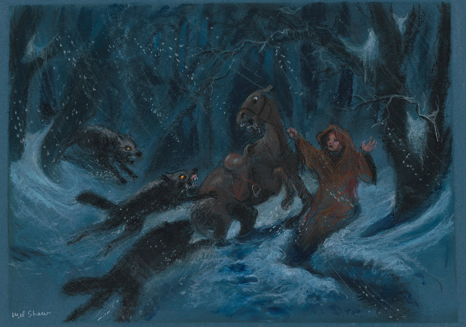 Mel Shaw, concept art for "Beauty and the Beast," c. 1989. (Courtesy The Walt Disney Animation Research Library, © Disney.)