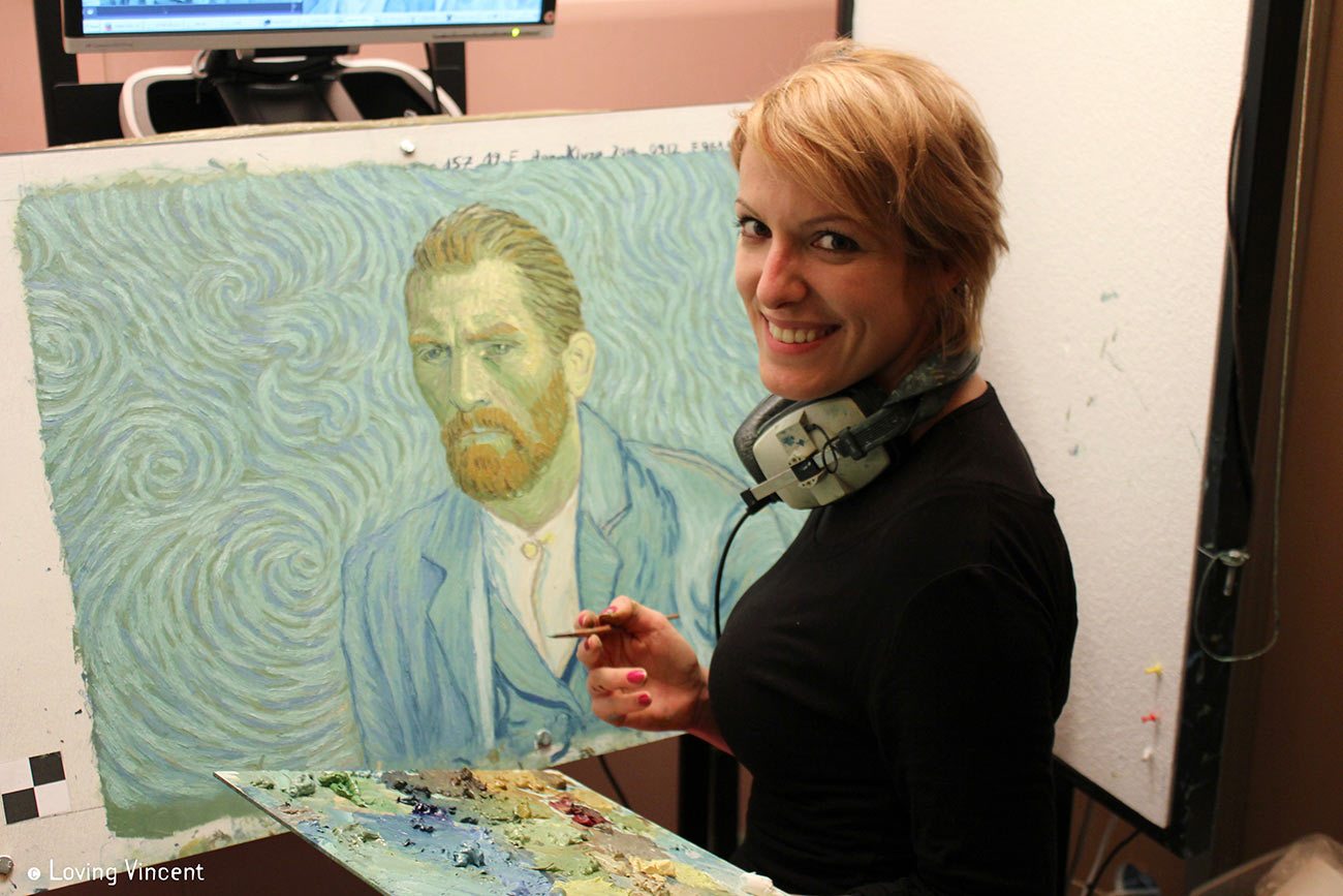 Anna Kluza, one of the first animator-painters hired to work on the film.