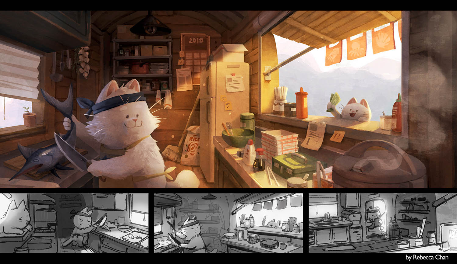 Student artwork by Rebecca Chan.
