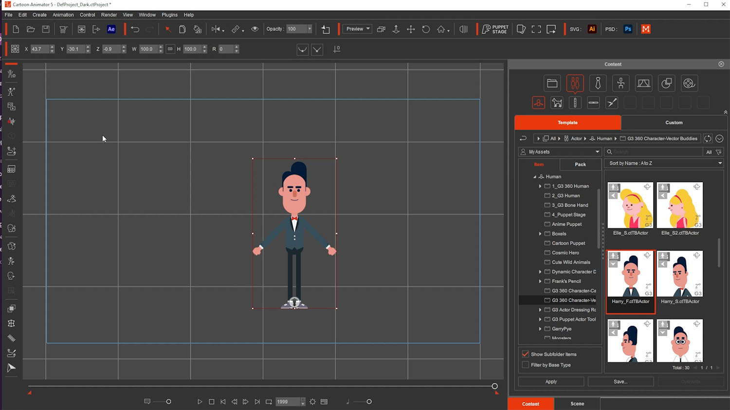 Real-time animated livestream host