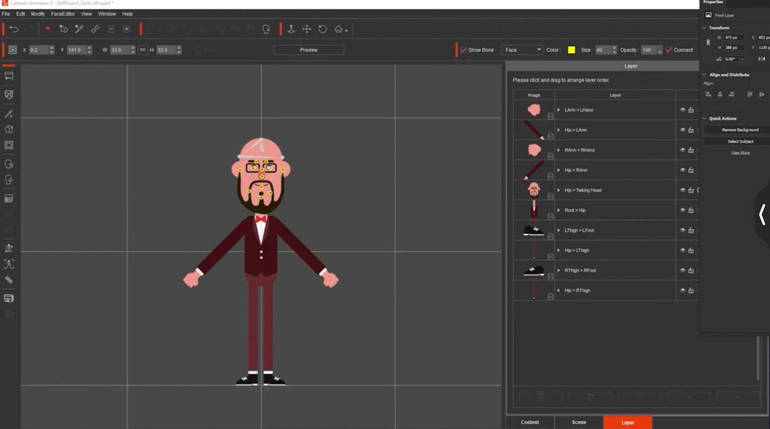 Real-time animated livestream host
