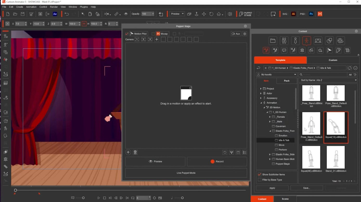 Real-time animated livestream host